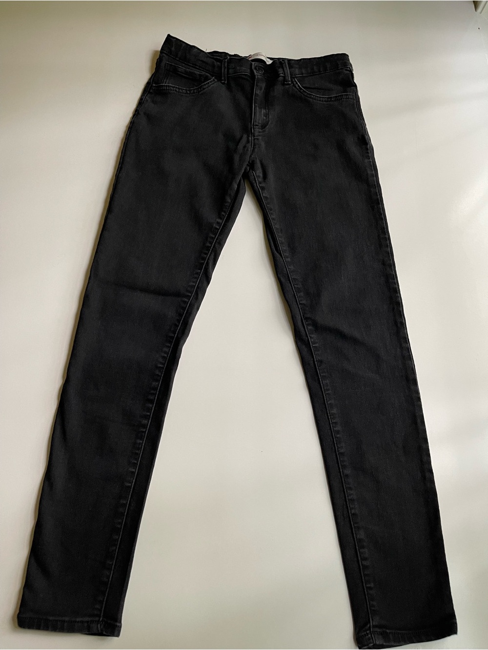 Levis 710 super skinny dark gray Slim Straight Jeans size 16 adjustable waist